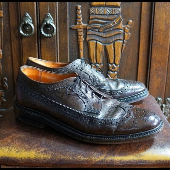 Vintage Mens Shoes Wingtip Brogues 